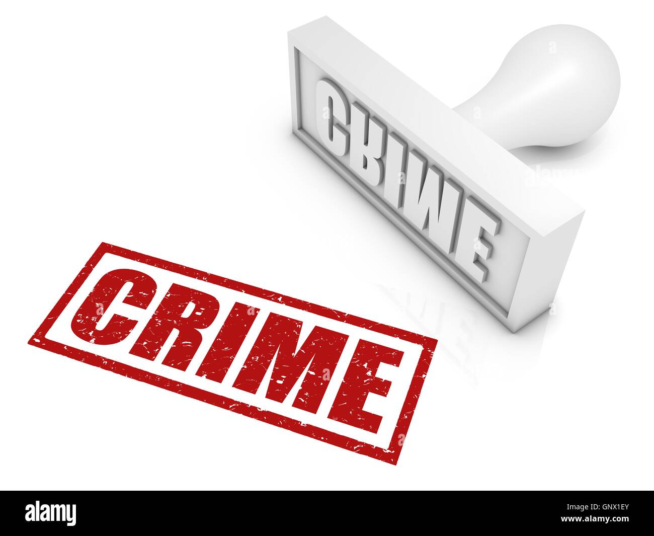 Kriminalität-Stempel Stockfoto