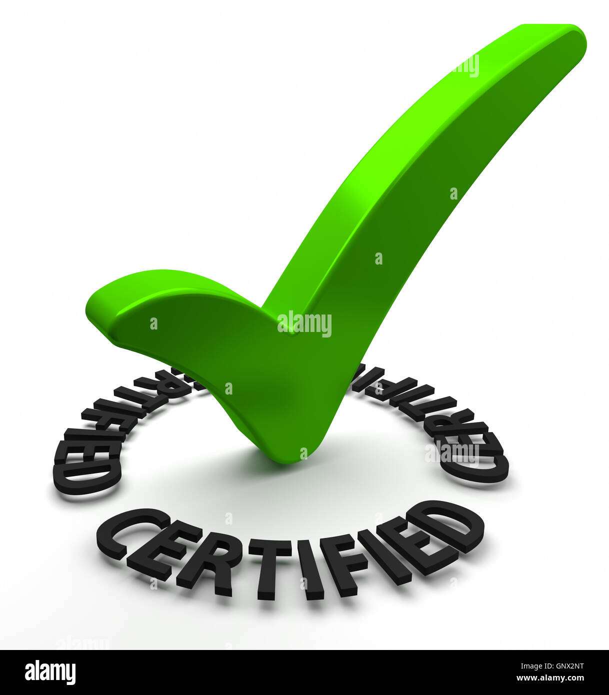 Zertifiziert Stockfoto