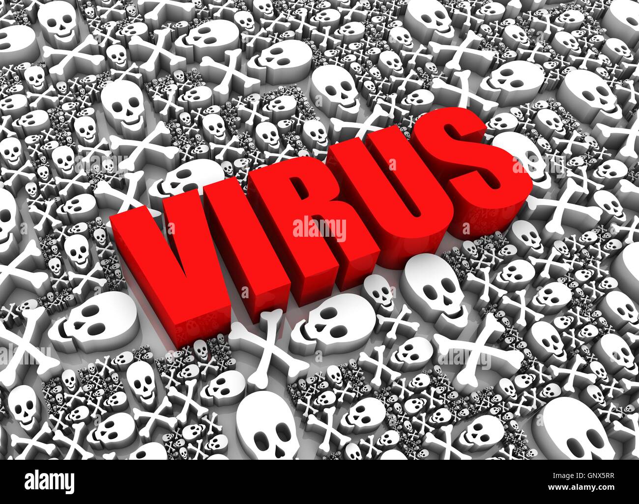 Virus-Gefahr Stockfoto
