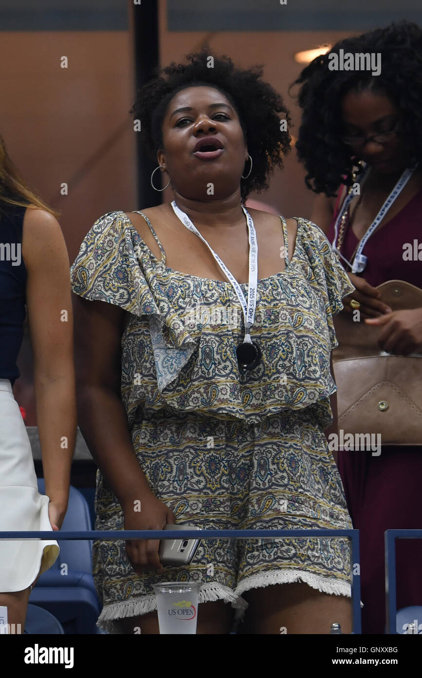 Flushing, New York, USA. 01. Sep, 2016. Adrienne C. Moore sieht man Andy Murray Vs Marcel Granollers im Arthur Ashe Stadium im USTA Billie Jean King National Tennis Center am 1. September 2016 in Flushing Queens beobachten. Bildnachweis: MediaPunch Inc/Alamy Live-Nachrichten Stockfoto