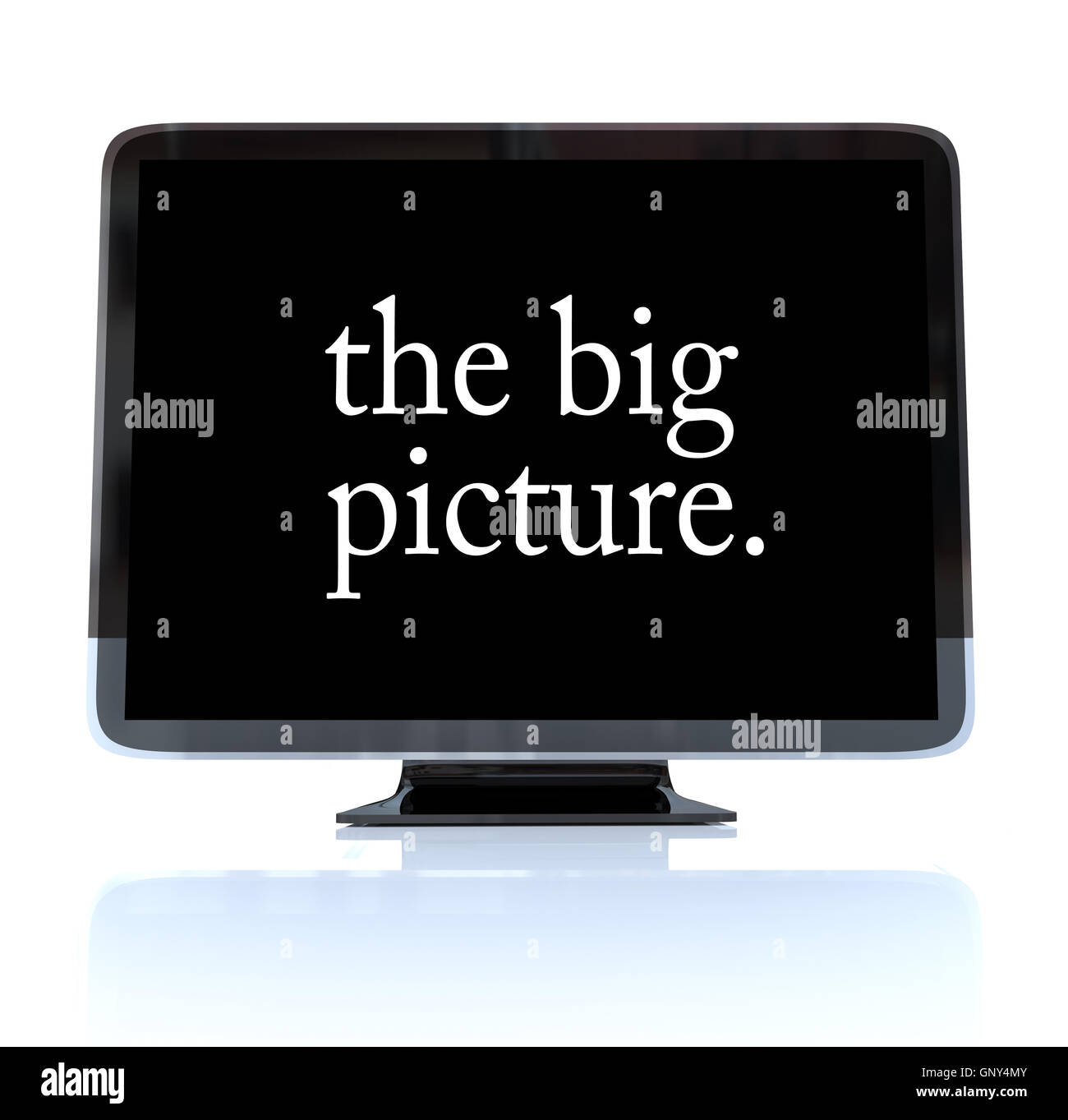 Das große Bild - hochauflösendes Fernsehen HDTV Stockfoto
