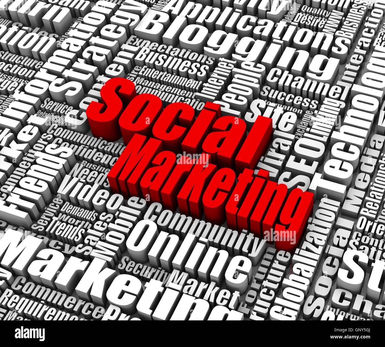 Social Marketing Stockfoto