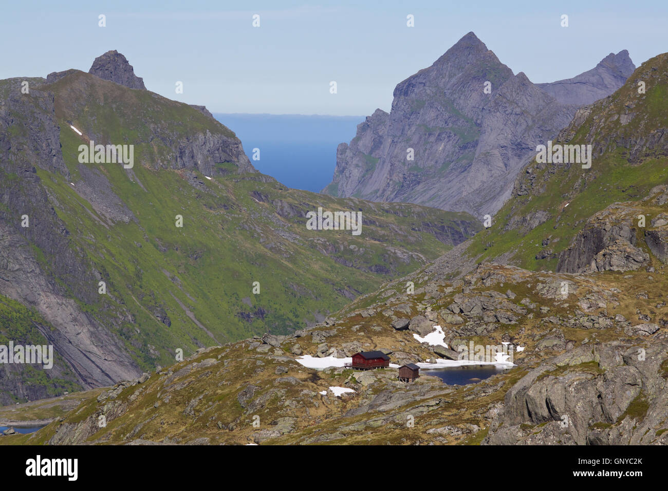 Munkebu-Hütte Stockfoto