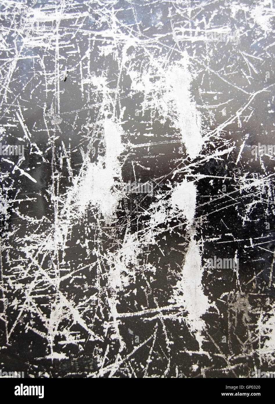 Zerkratzte Grunge schwarz und Silber Hintergrund Oberflächenstruktur Stockfoto