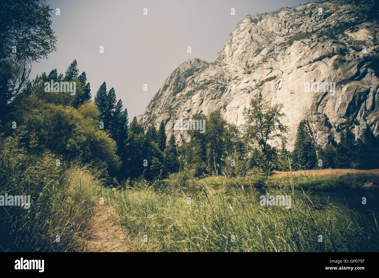 Vintage-Stil und getönten Bild des Yosemite National Park im Sentinel Dome Stockfoto