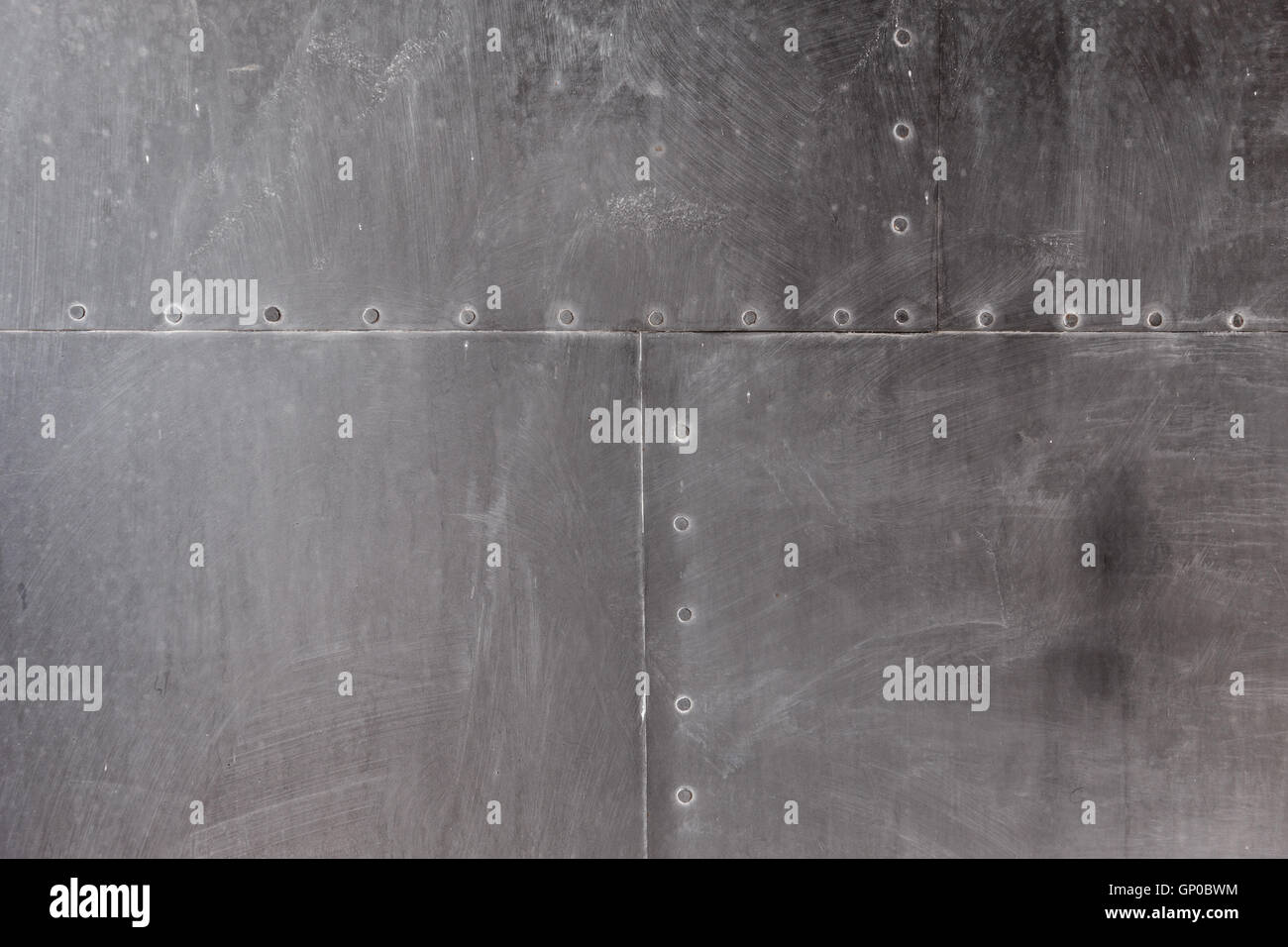 Metallplatte Stahl Hintergrund oder Textur Stockfoto