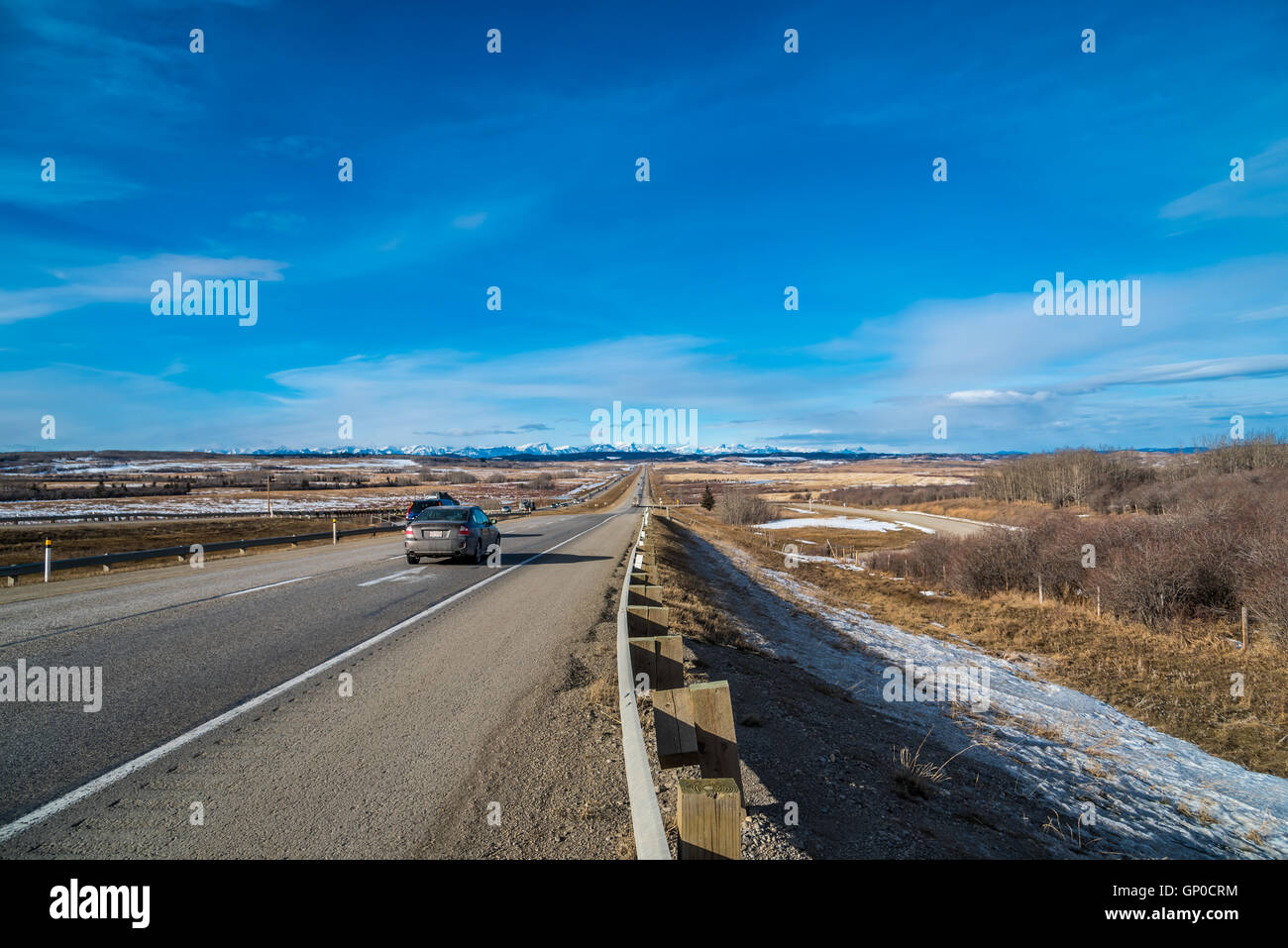 Entlang der Trans-Canada-Highway, Rocky Mountains, Alberta, Kanada Stockfoto