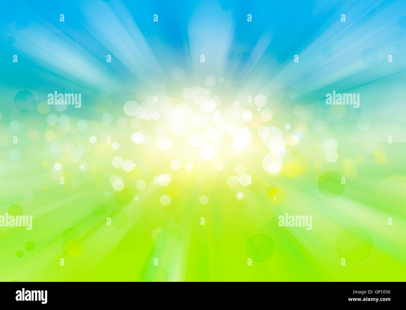 Blaue grüne Explosion Hintergrund Stockfoto