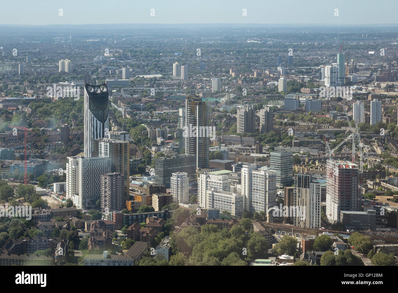 England, London, Elephant & Schloss Skyline & Südlondon, Antenne Stockfoto