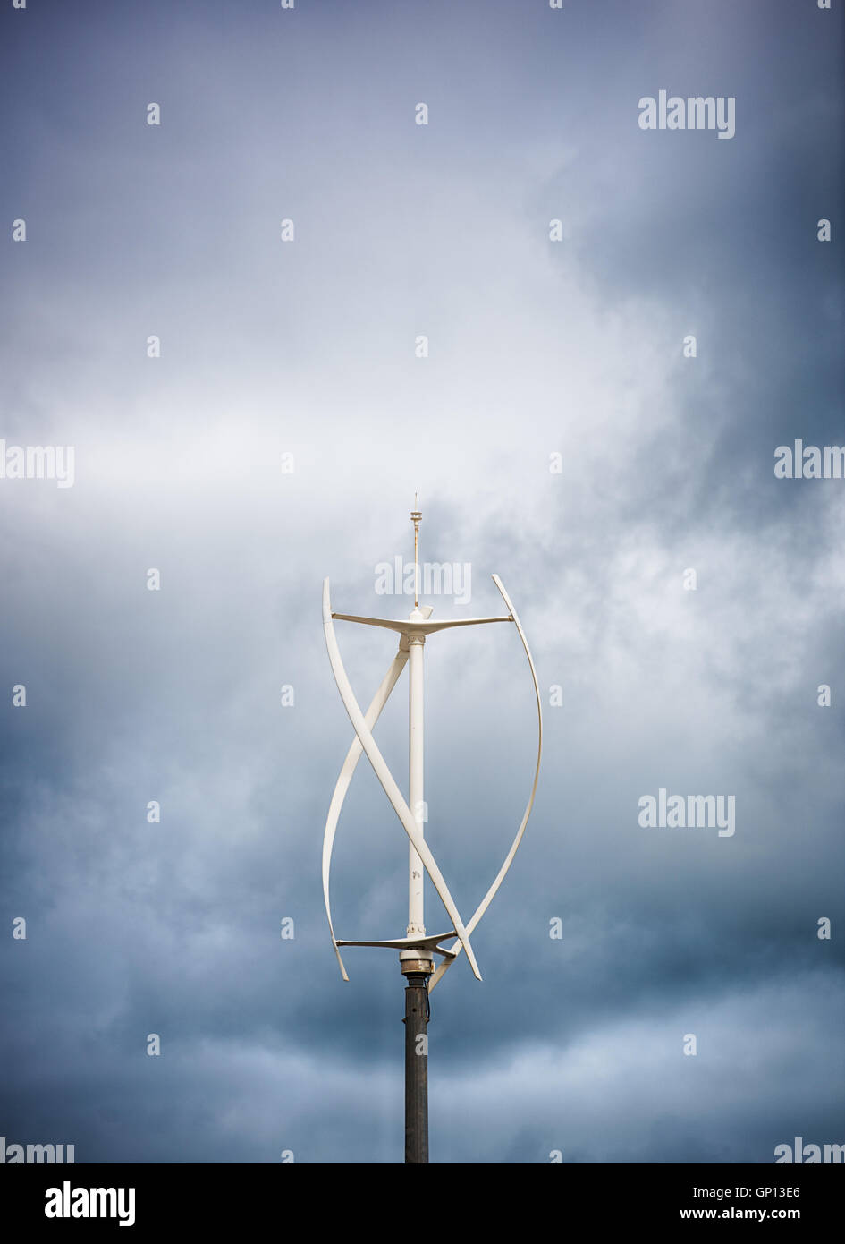 Spiralförmige Windkraftanlage Stockfoto