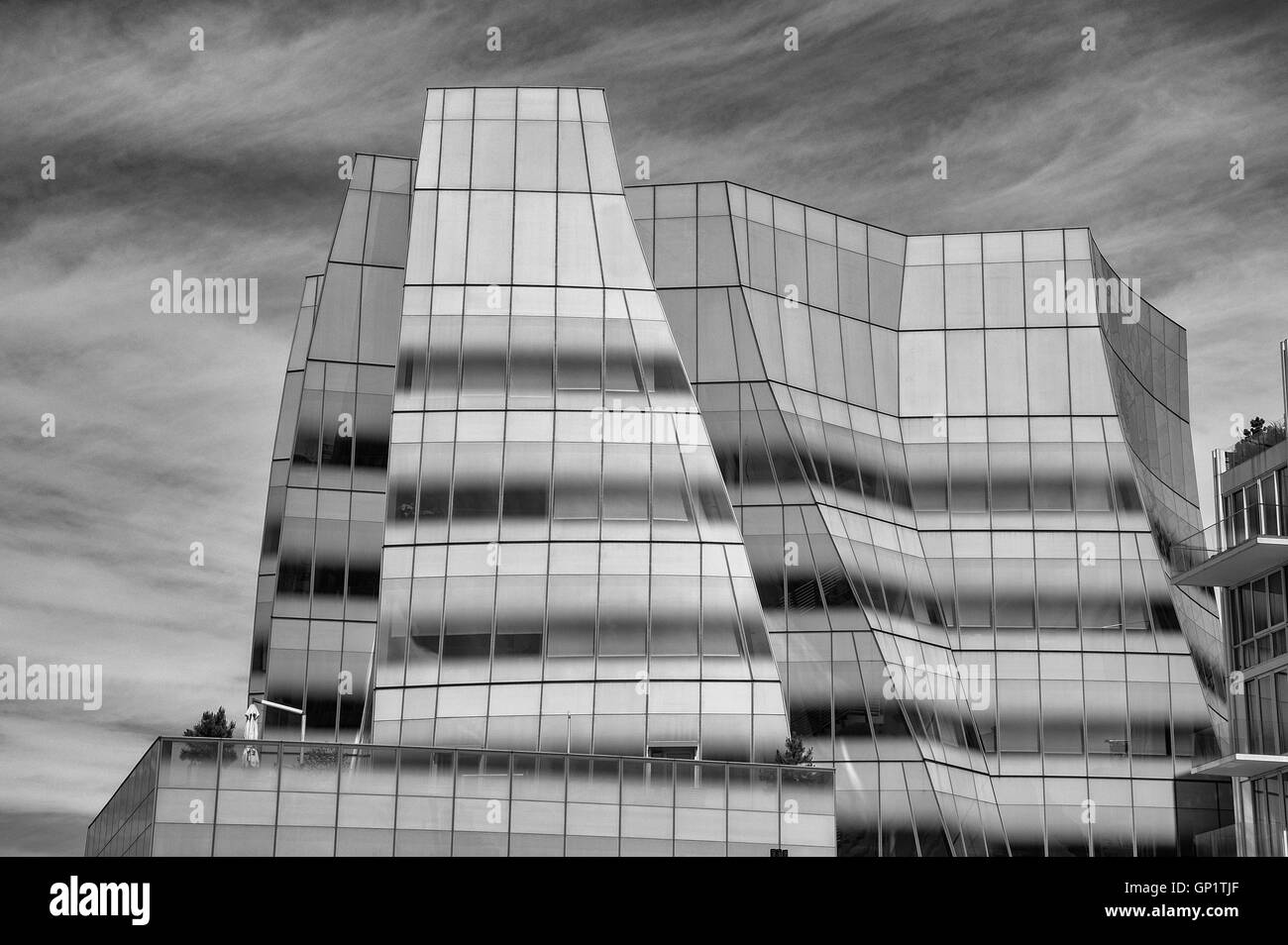 Der IAC building, New York von der Highline aus gesehen Stockfoto