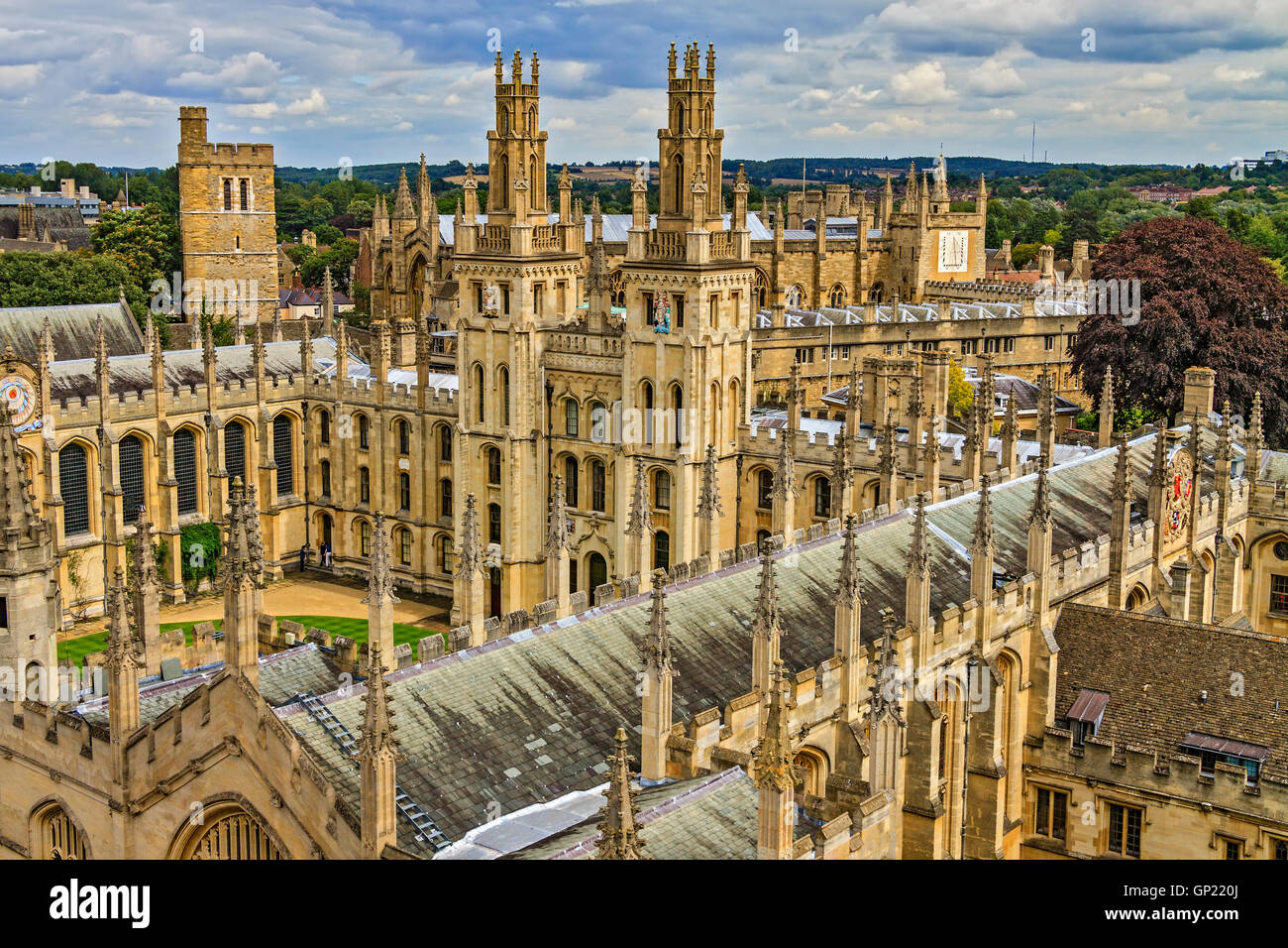 Türme des All Souls College Oxford UK Stockfoto