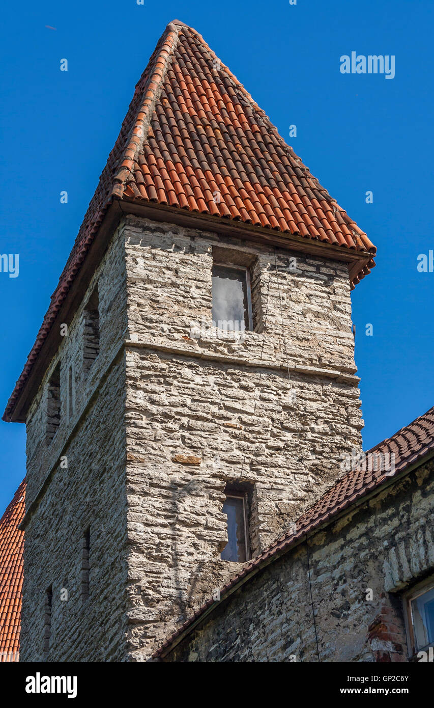 Mittelalterlichen Turm - Teil der Stadtmauer Stockfoto