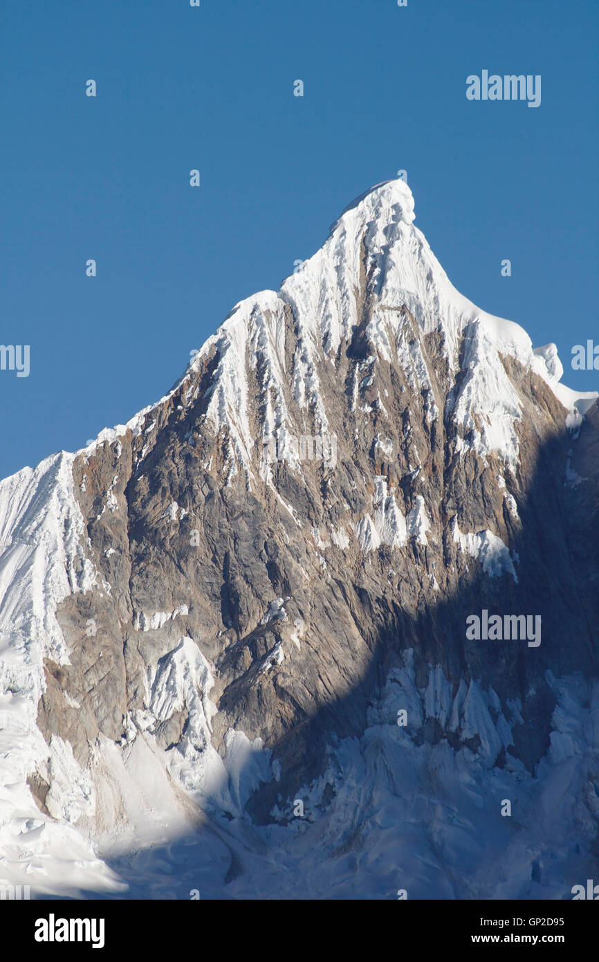 Paron vom Alpamayo Base Camp, Cordillera Blanca, Peru Stockfoto