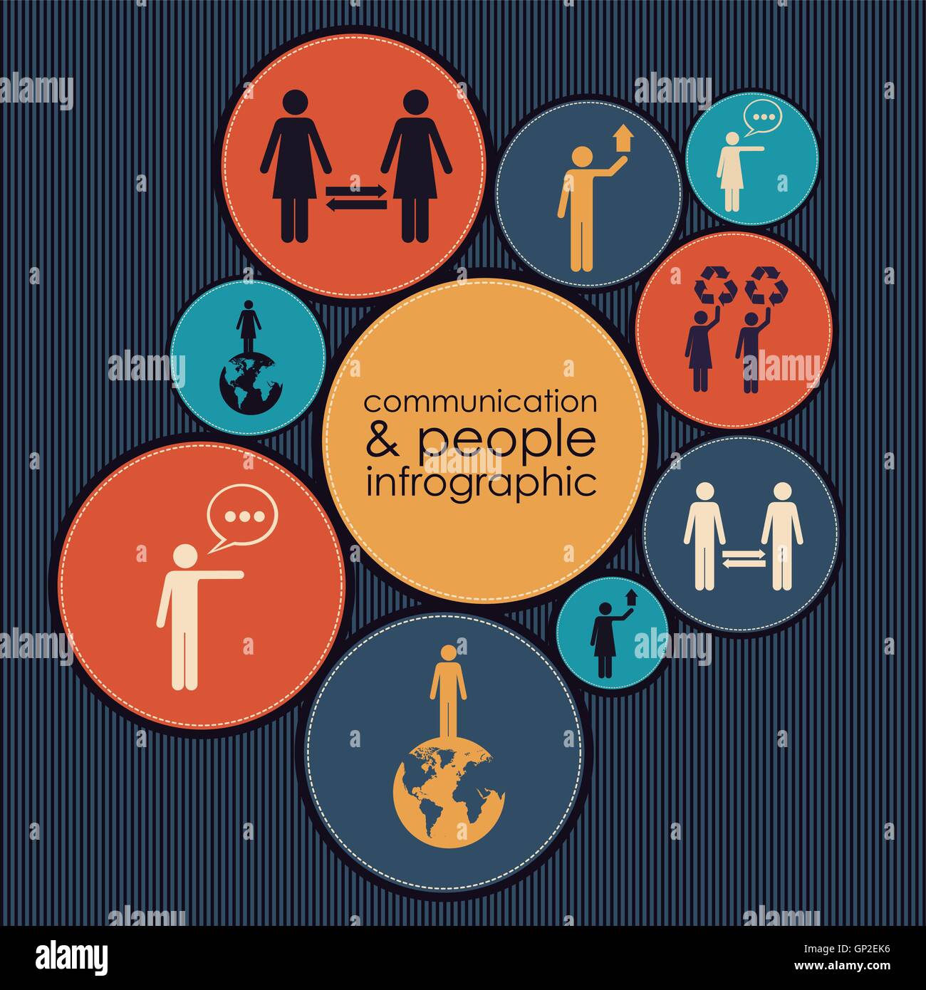 Social-Media-Infografik Stock Vektor