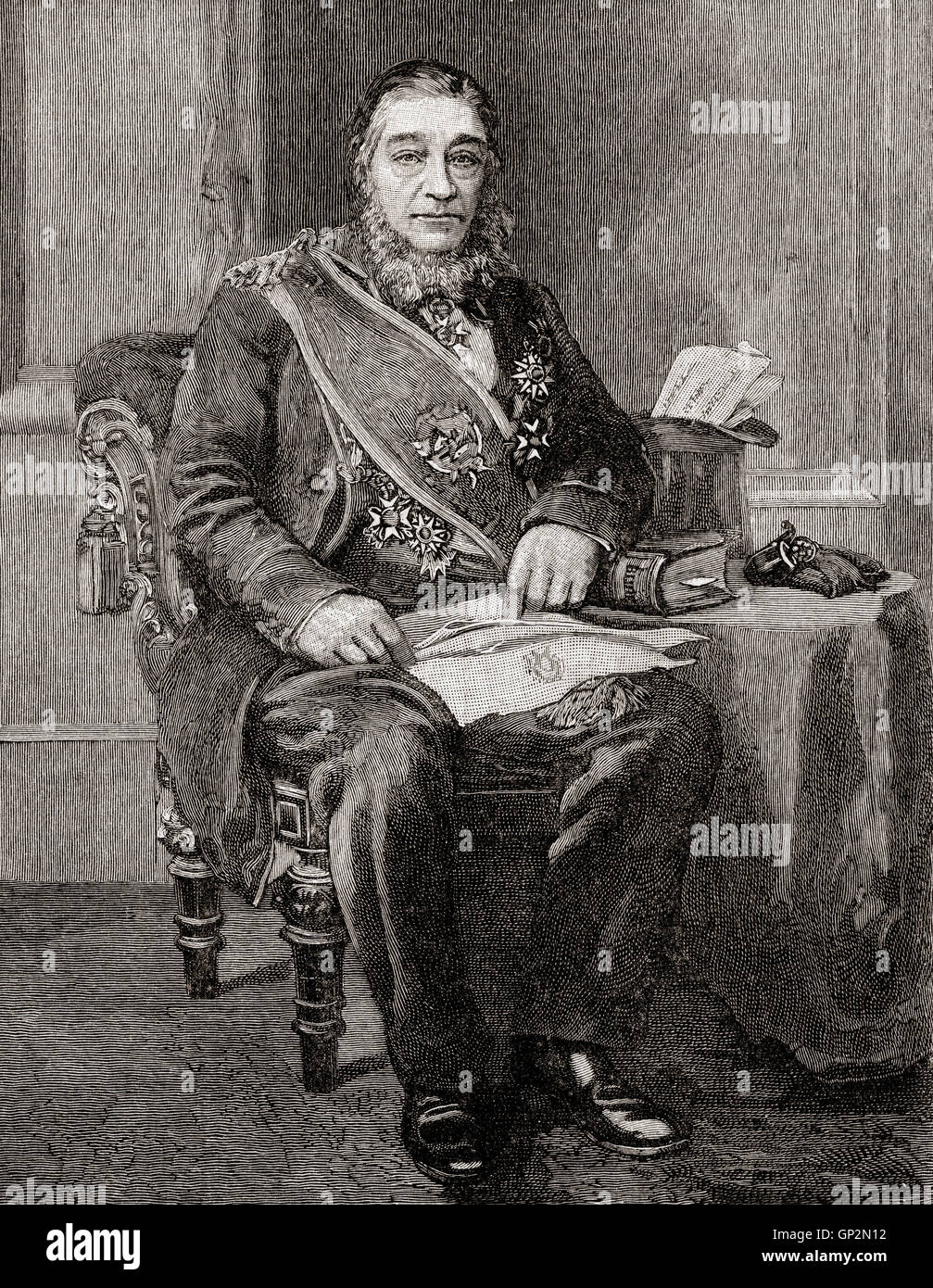 Stephanus Johannes Paulus 'Paul' Krüger, 1825 - 1904. 3 Präsidenten der Südafrikanischen Republik. Stockfoto