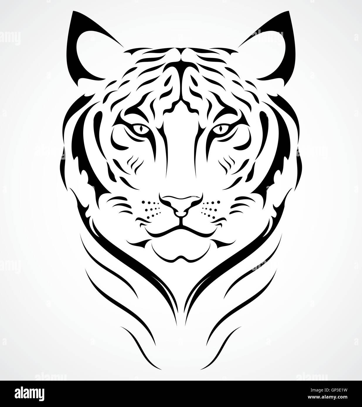 Bengal Tiger Tattoo-Design Stock Vektor