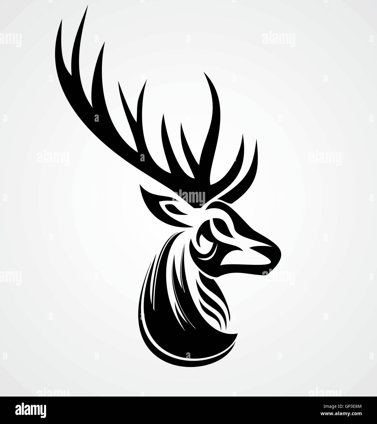 Hirsch Tattoo-Design Stock Vektor