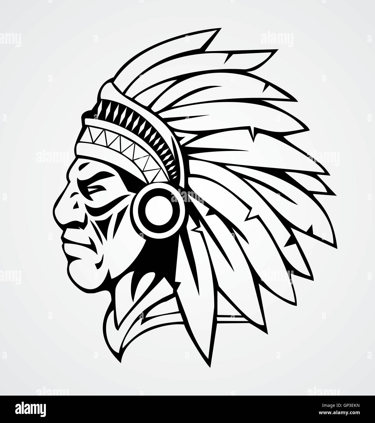 Indian Head-Maskottchen Stock Vektor