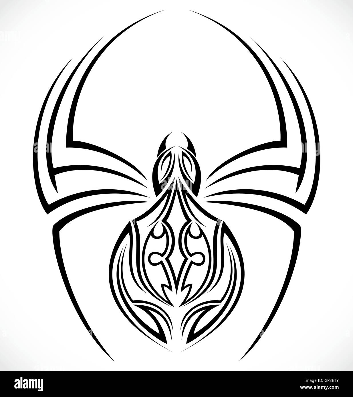 Spinnen Tattoo-Design Stock Vektor