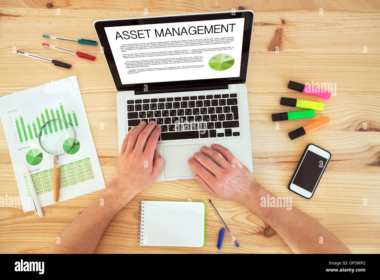 Asset-management Stockfoto