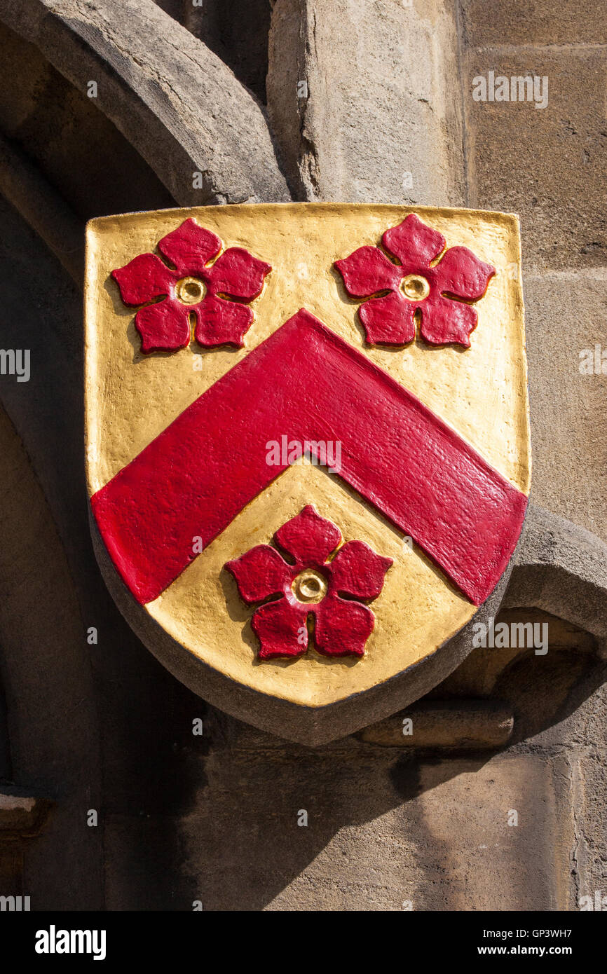 Das Wappen des All Souls College - eines der historischen Colleges der University of Oxford, England. Stockfoto