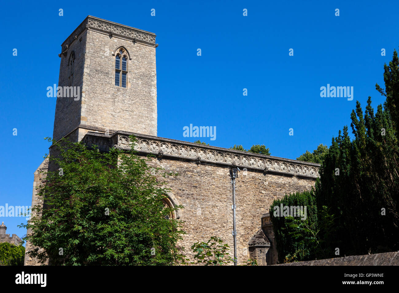 Ein Blick auf St. Peter in der Ost-Kirche befindet sich in Queens Lane in Oxford, England. Stockfoto