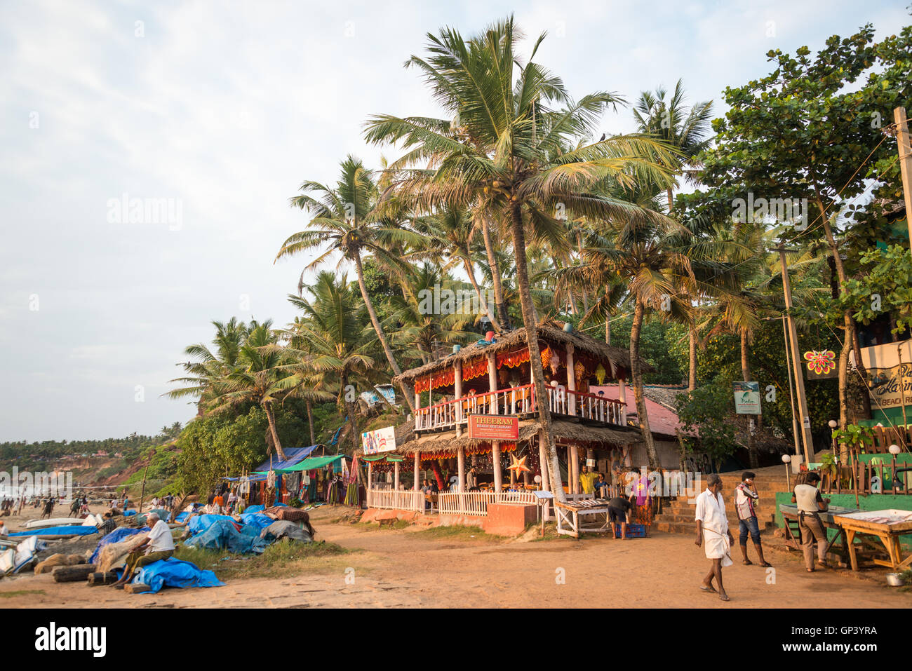 Varkala Beach, Kerala, Indien Stockfoto