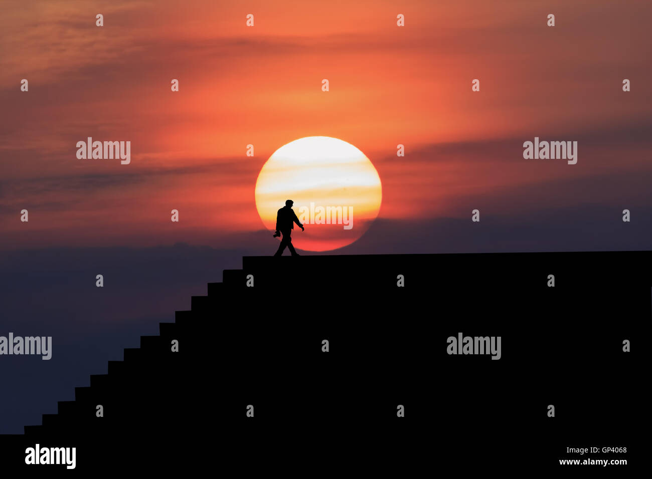 Fuß die Treppe Sunrise. Stockfoto