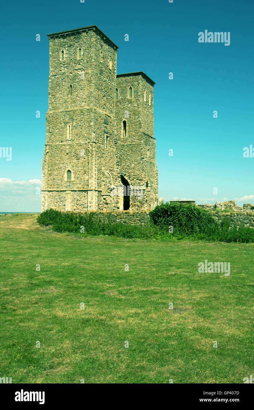 Reculver Turm, Herne Bay, Kent, England Stockfoto