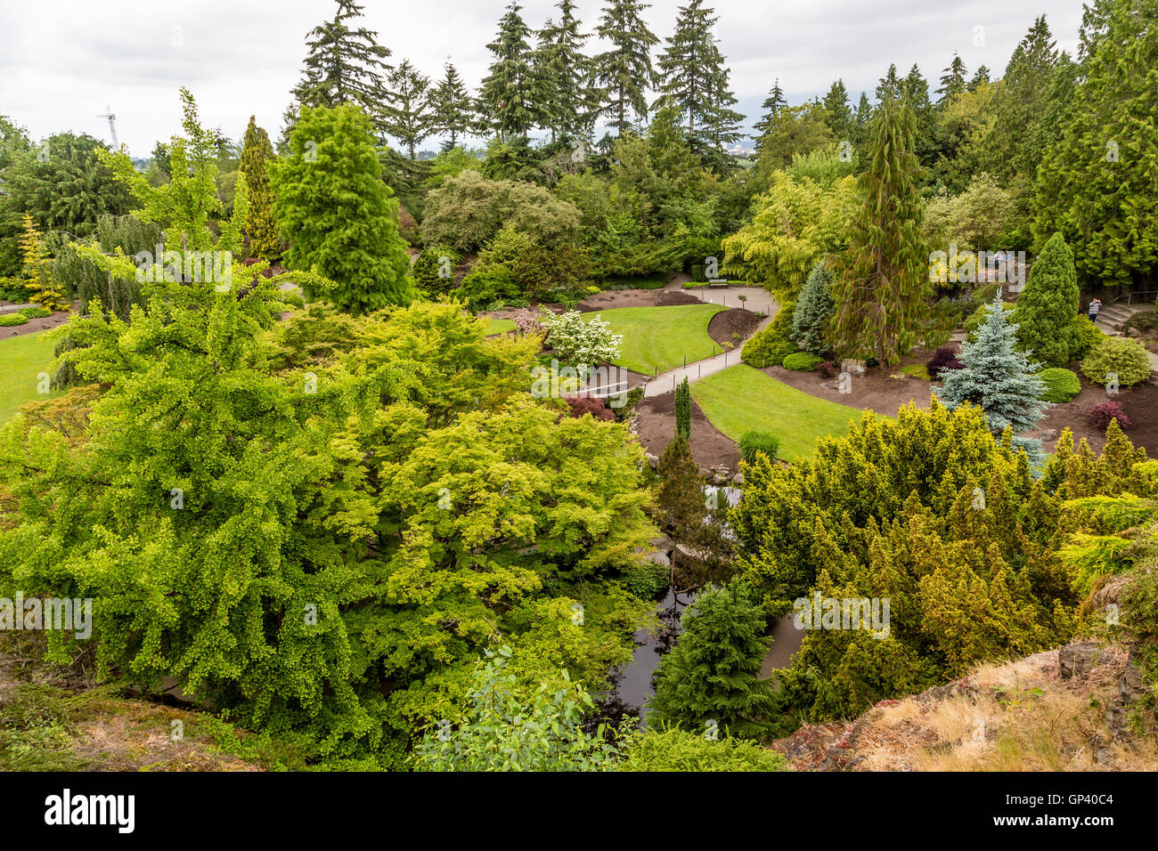 Wunderschön gestalteten Butchart Garden in Vancouver British Columbia Stockfoto