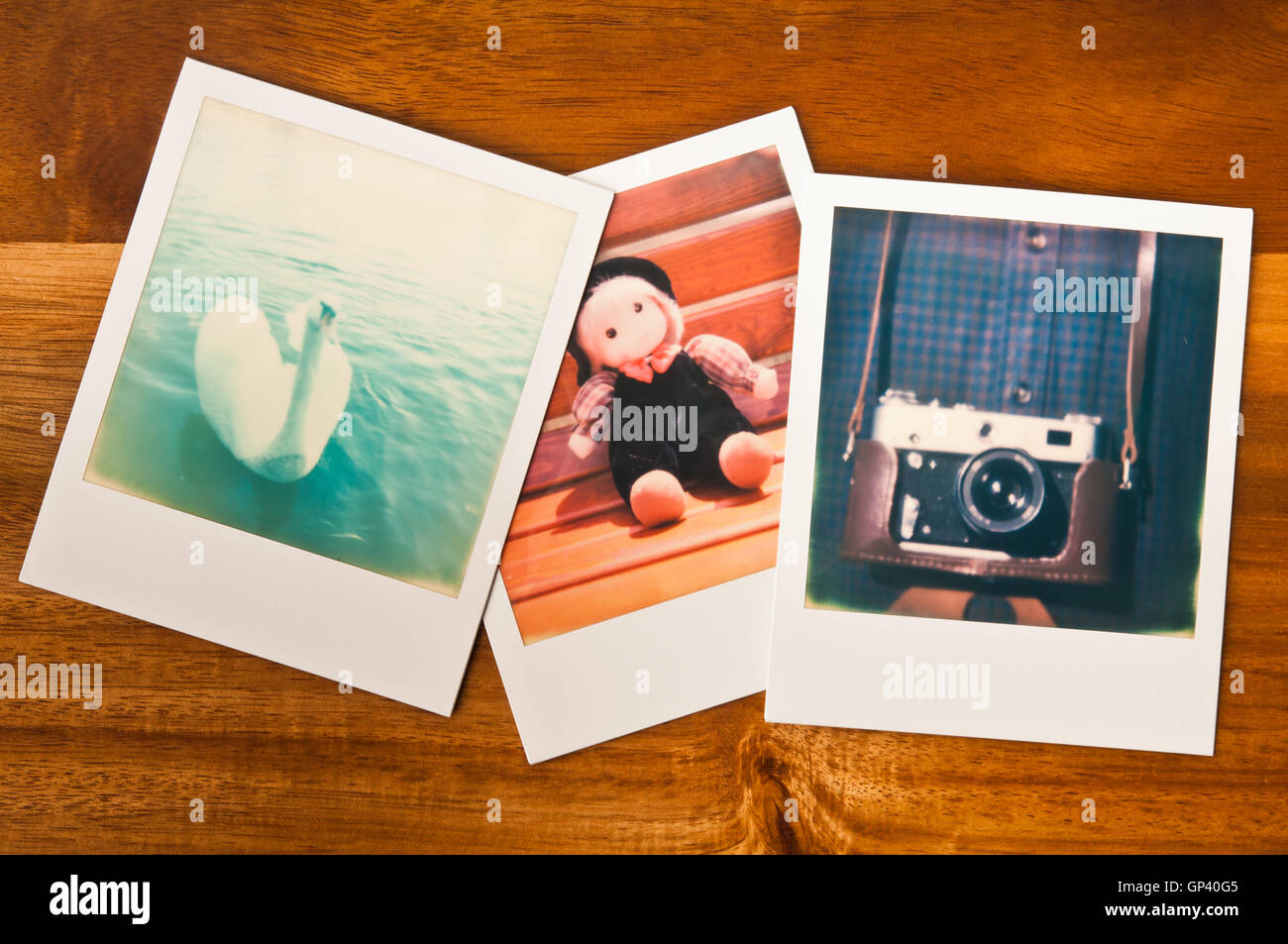 Polaroid-Fotos Stockfoto