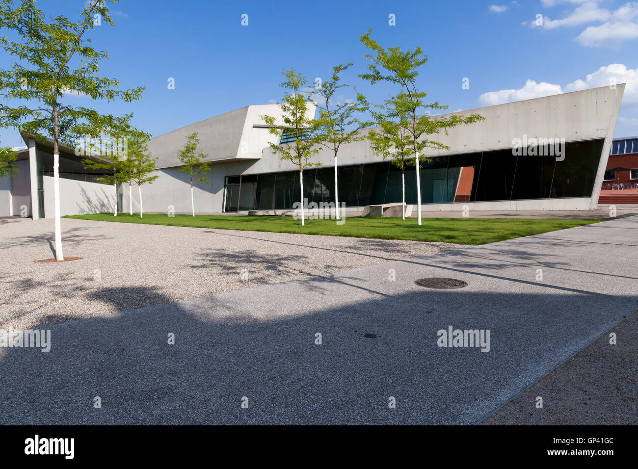 Feuerwache von Architekt Zaha Hadid. Vitra Campus, weil am Rhein, Deutschland. Stockfoto