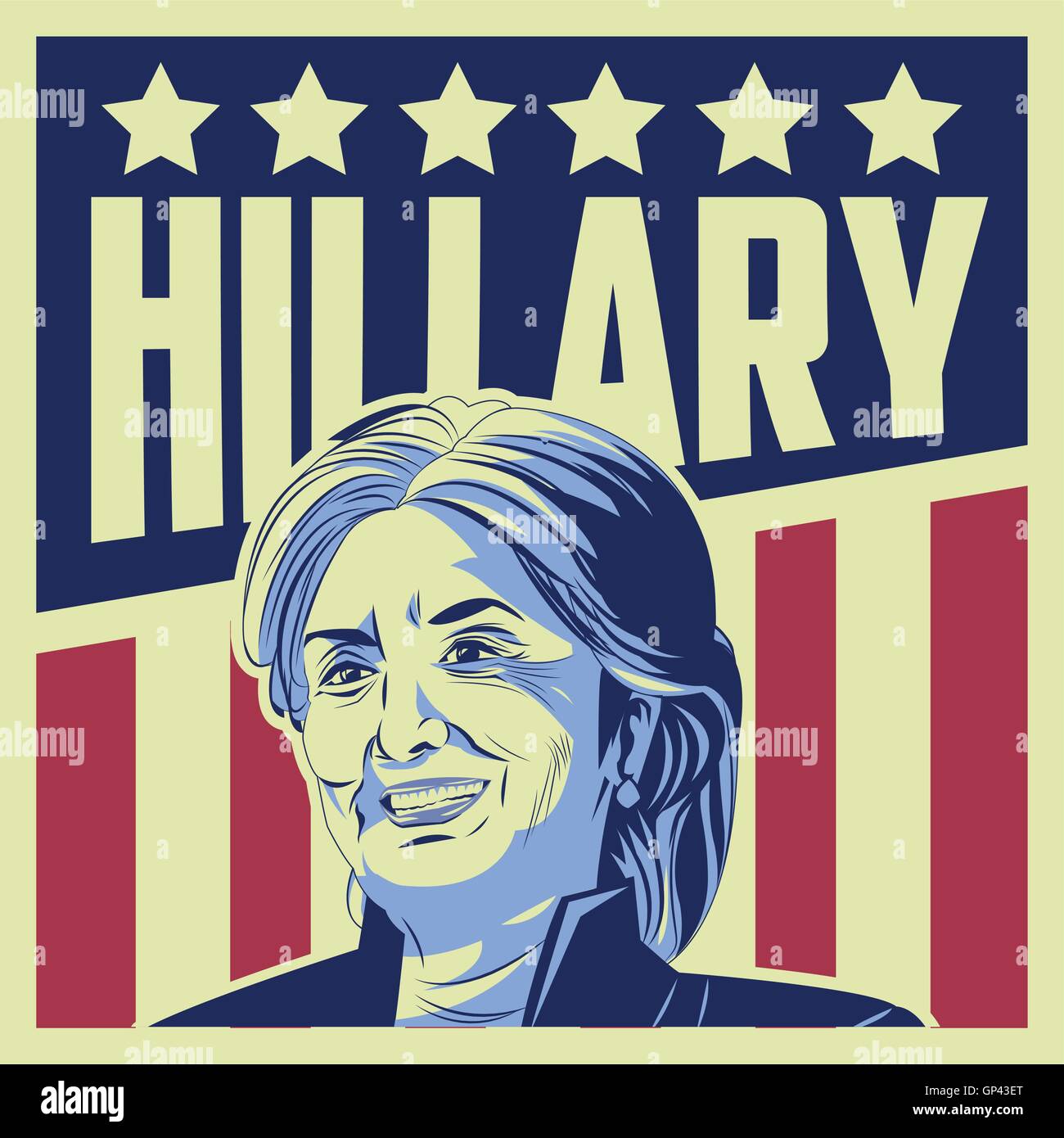 Präsidentschaftswahl USA Hillary Clinton Stock Vektor