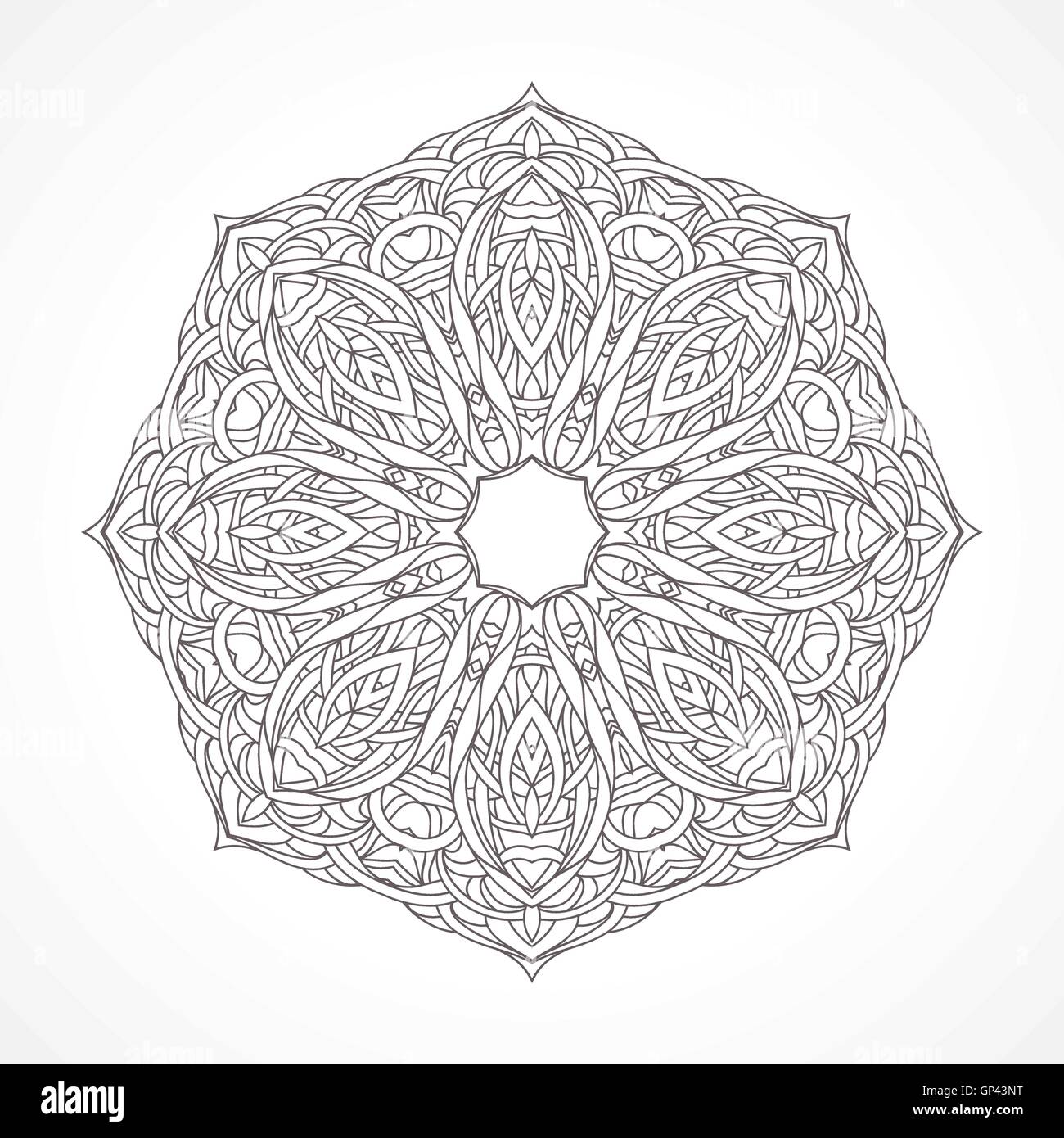 Mandala. Ethnische Dekorationselemente indisch, Islam, Arabische Motive Stock Vektor