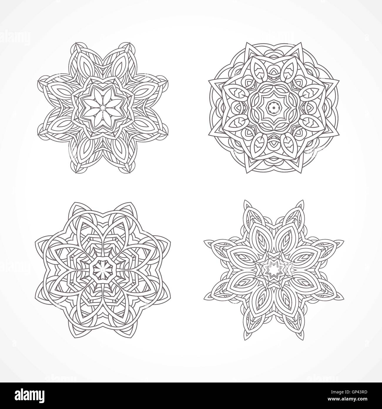 Mandala. Ethnische Dekorationselemente indisch, Islam, Arabische Motive Stock Vektor