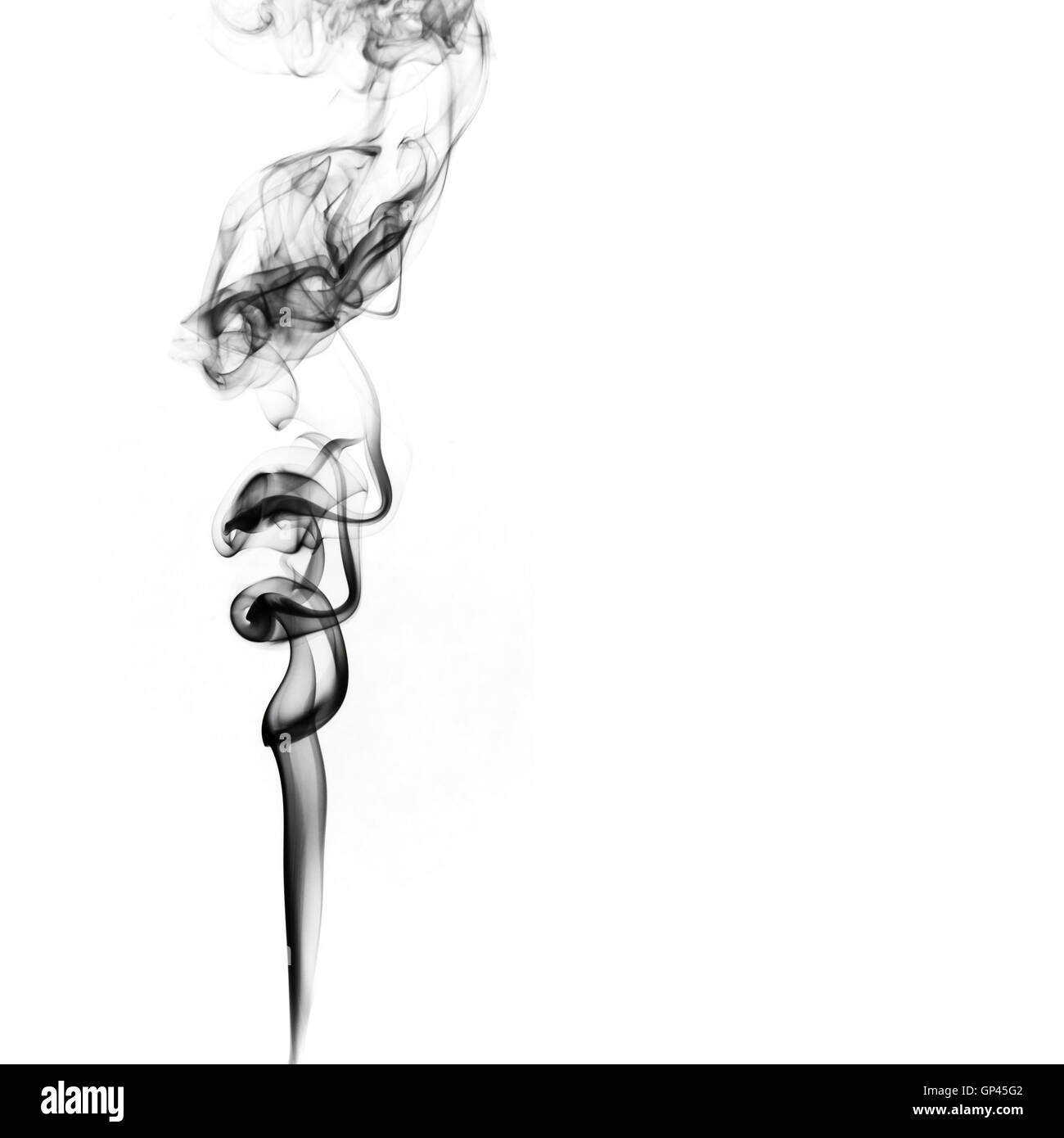 Abstrakte Rauch isoliert auf weiss Stockfoto