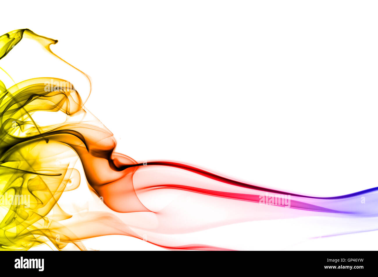 farbigen Rauch isoliert Stockfoto
