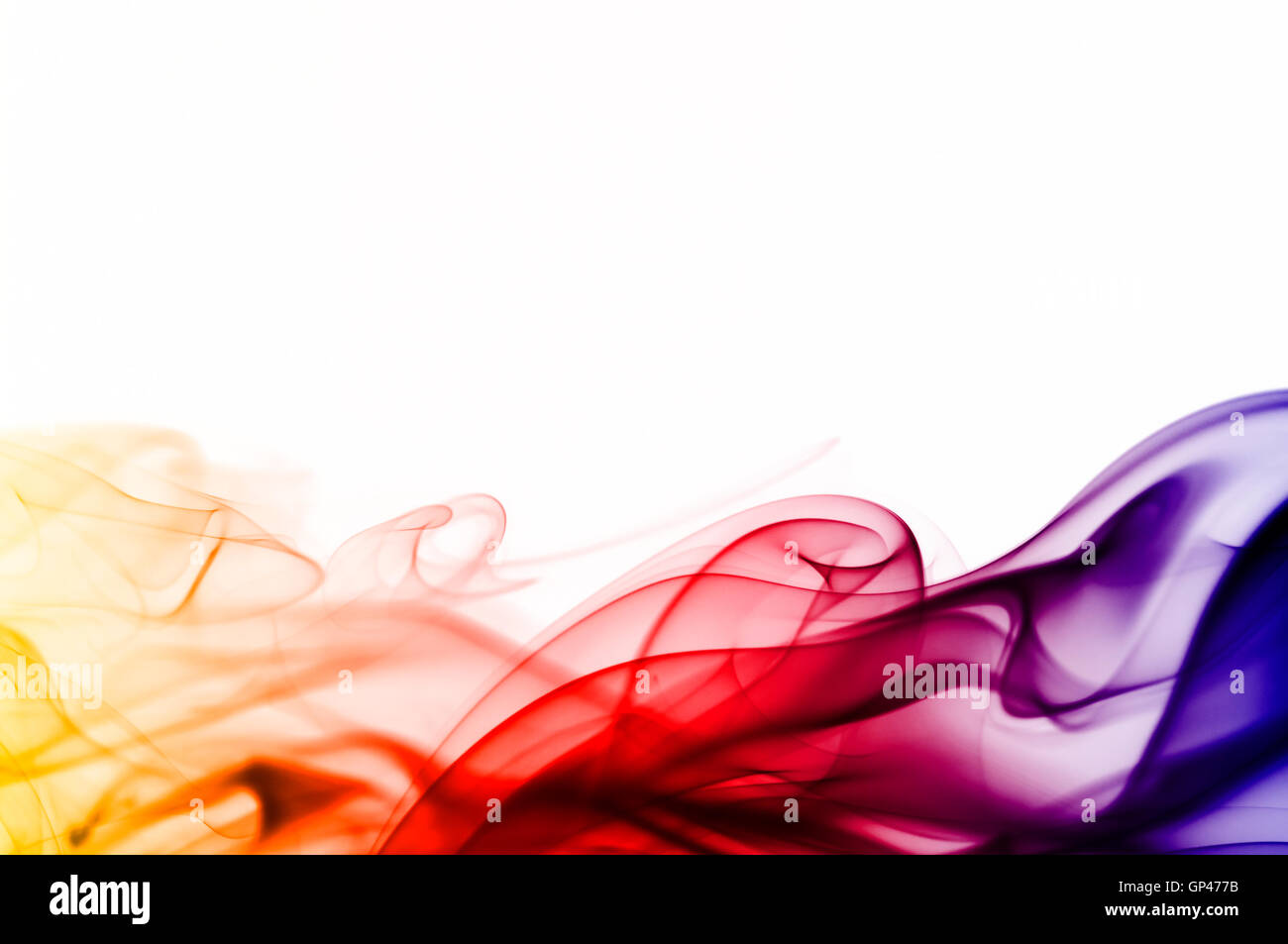 farbigen Rauch isoliert Stockfoto