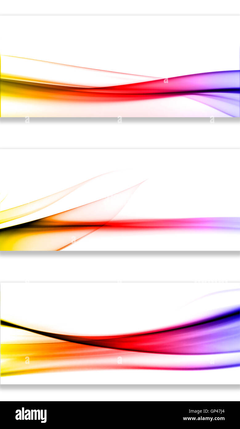 Sammlung von farbigen Rauch isoliert Stockfoto