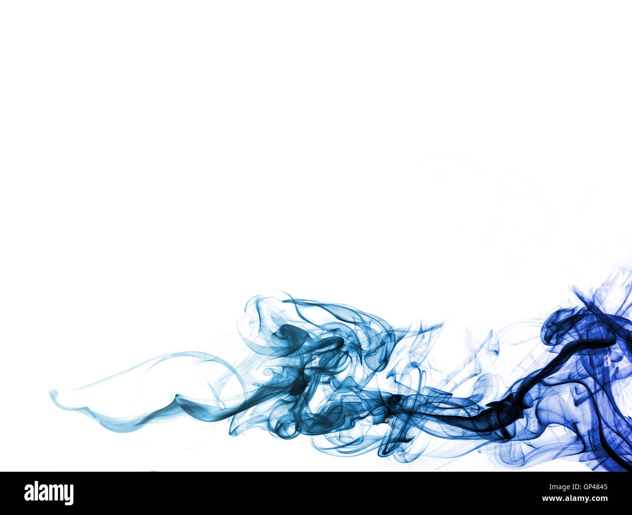 farbigen Rauch isoliert auf weißem Hintergrund Stockfoto