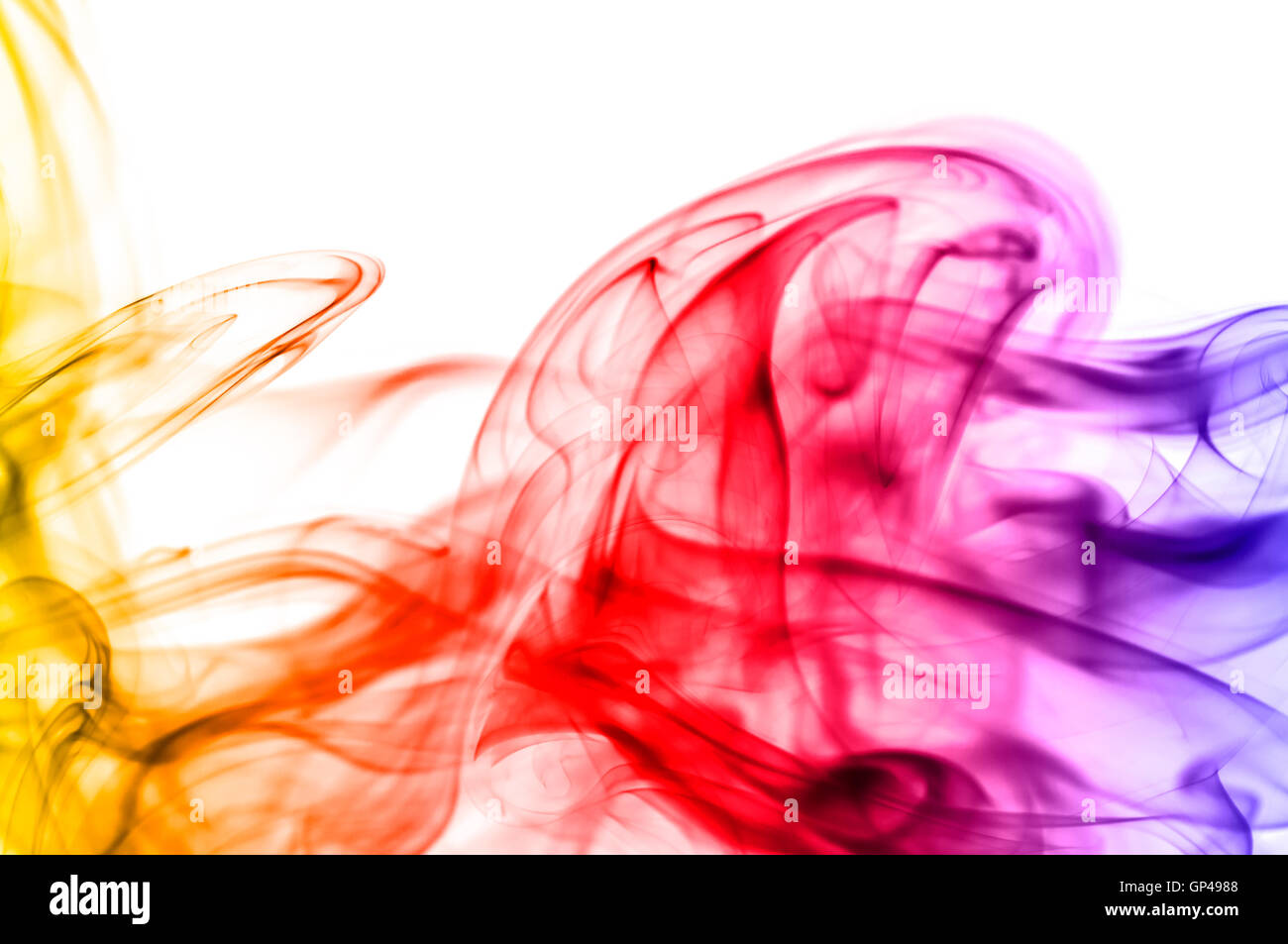 farbigen Rauch isoliert Stockfoto