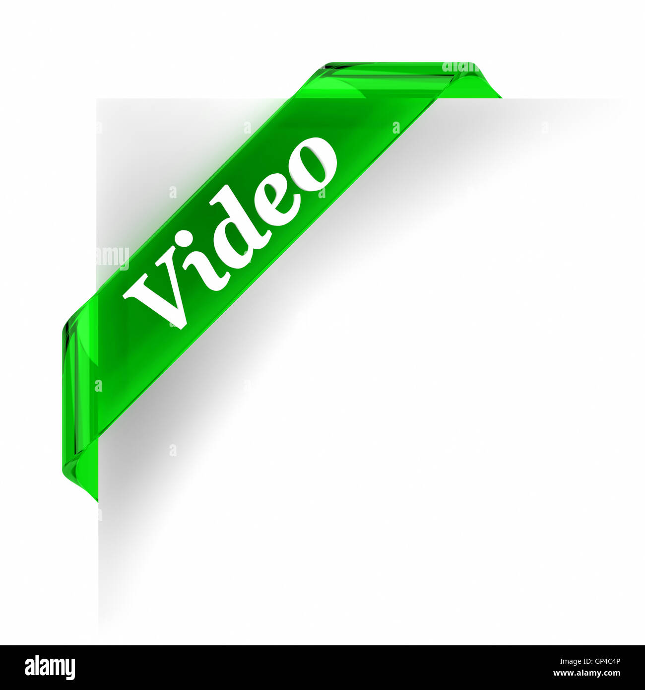 Video grüne Banner Stockfoto