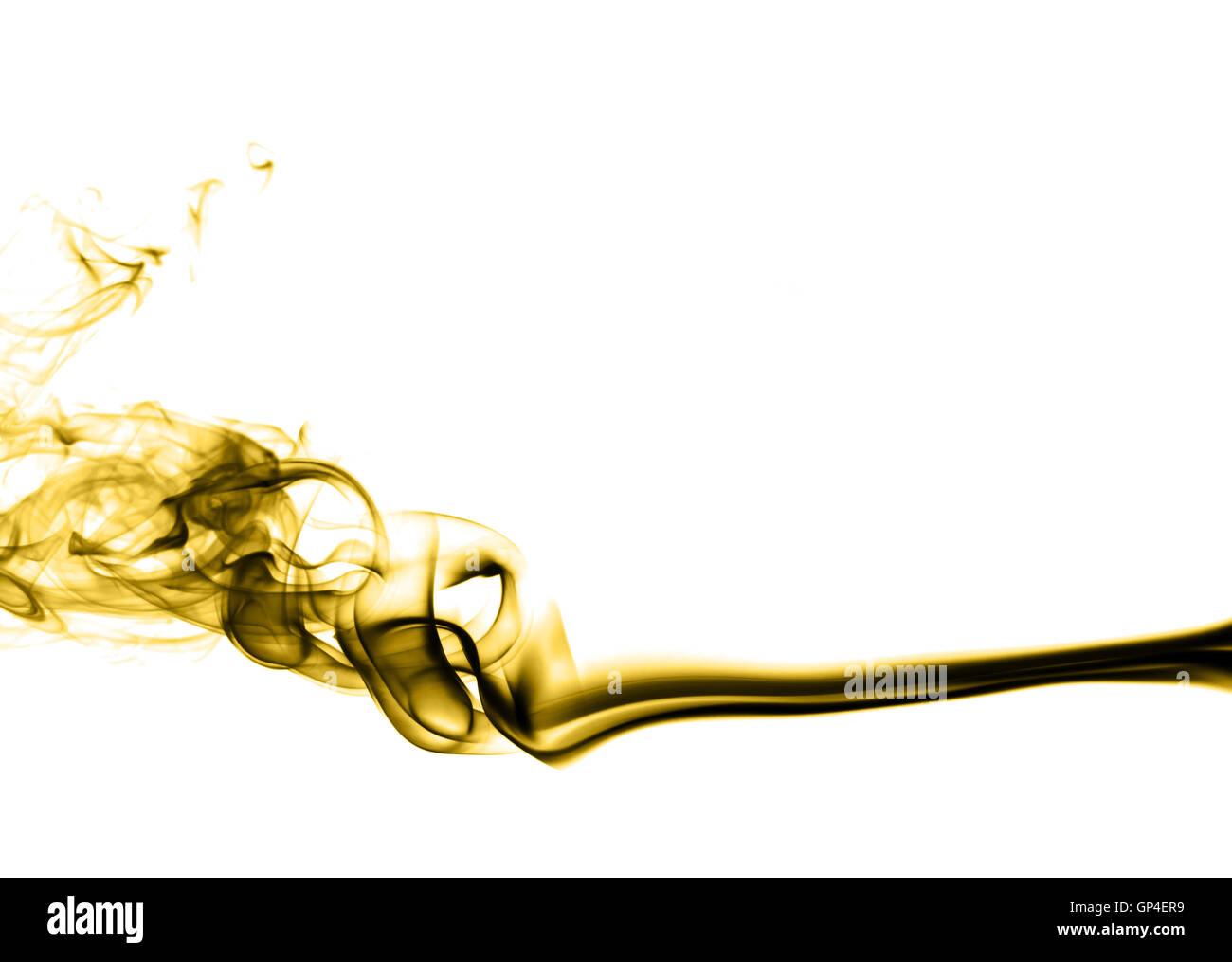 farbigen Rauch isoliert auf weiss Stockfoto