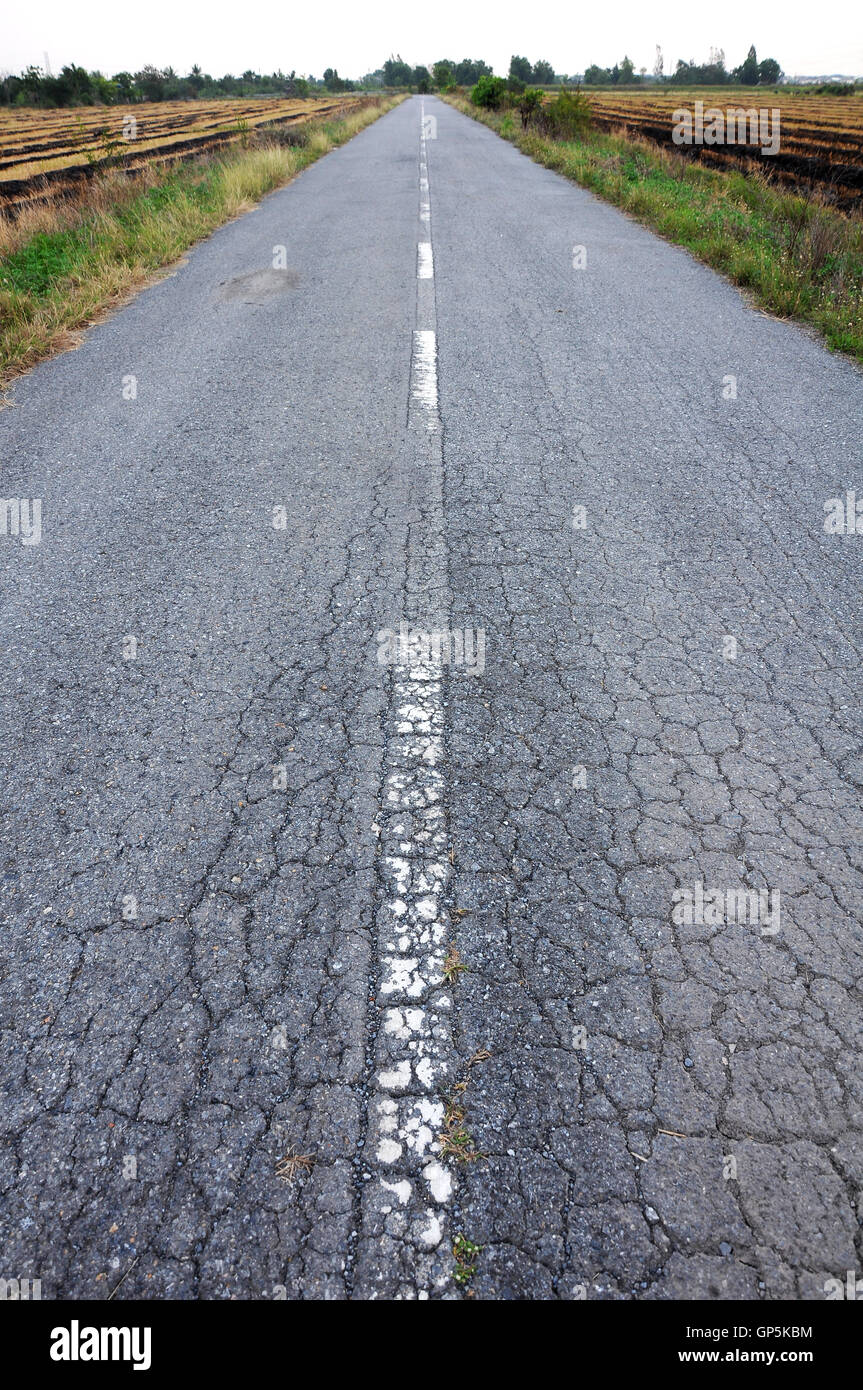 Gebrochene Straße Stockfoto