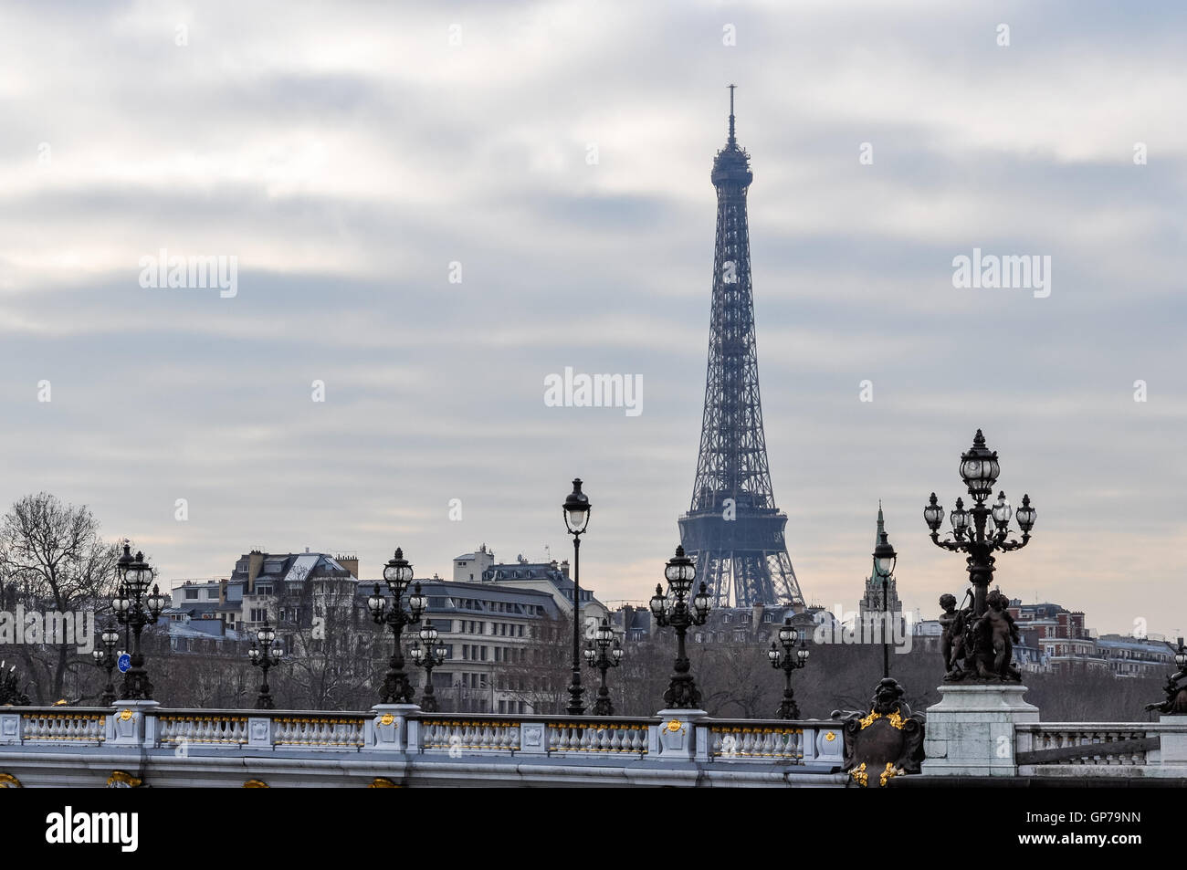 Der Eiffelturm in Paris, Frankreich Stockfoto