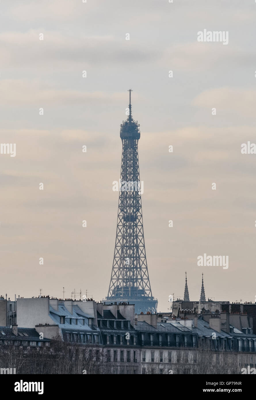 Der Eiffelturm in Paris, Frankreich Stockfoto