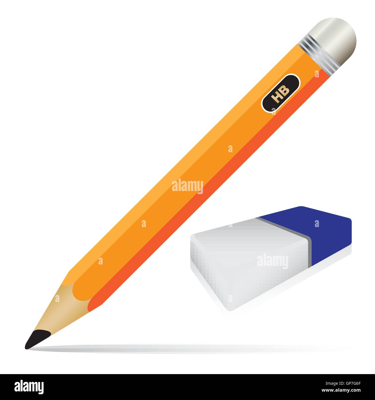 Bleistift, Vektor, Farbe, Illustration, Satz, weiß, blau, Büro, Design, grün, Hintergrund, Kunst, gelb, bunt, Holz, Objekt, s Stock Vektor