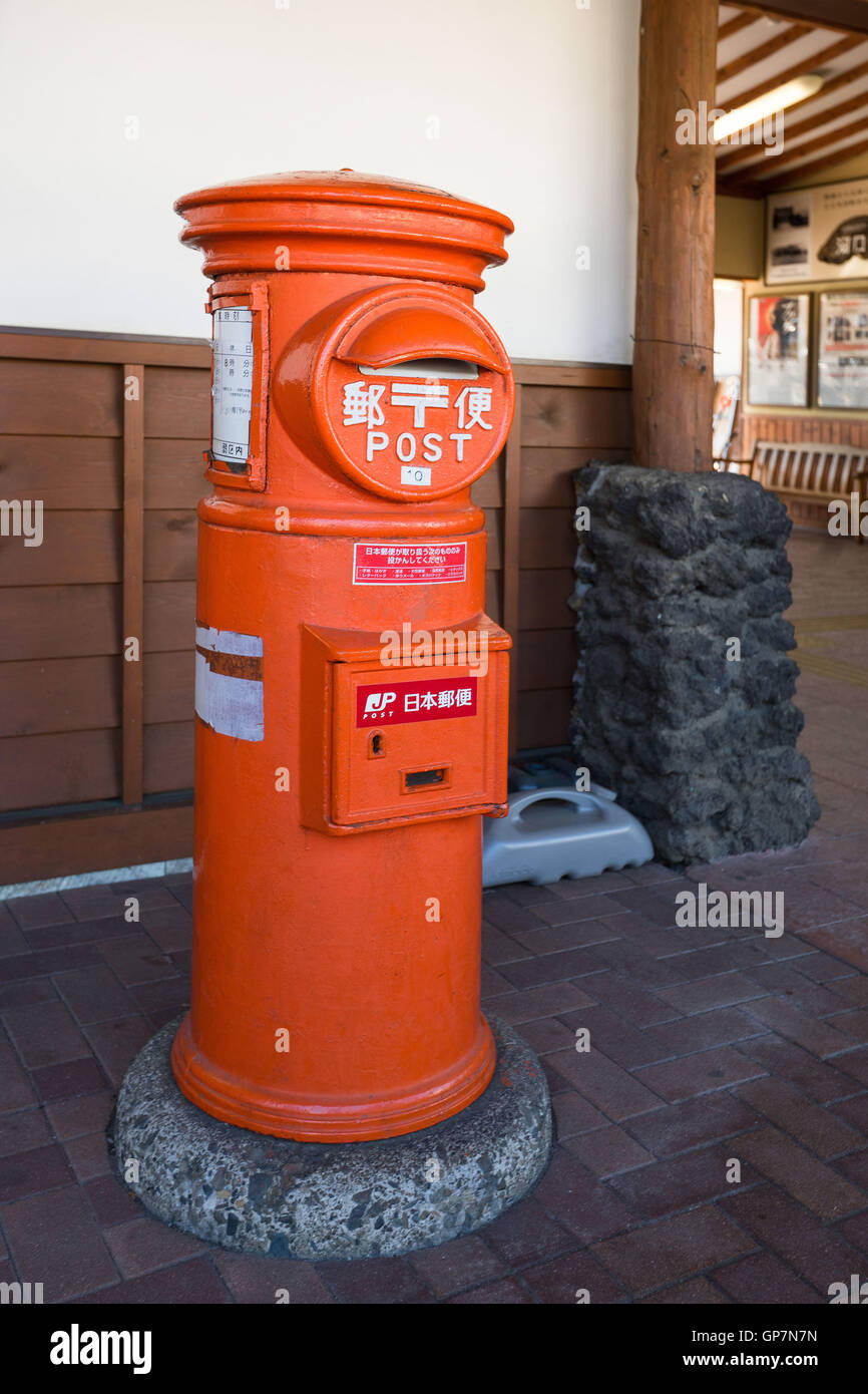Brief Post Box, Bahnhof in der Nähe von Mount Fuji, japan Stockfoto
