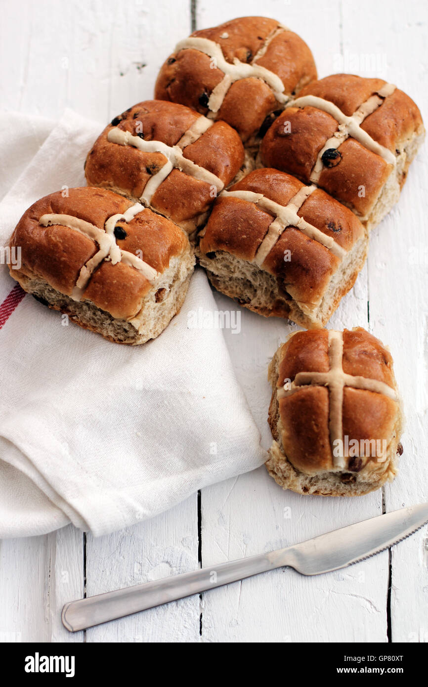 Hot Cross buns Stockfoto